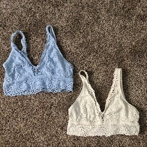 Lace bralettes from Aerie. Size medium